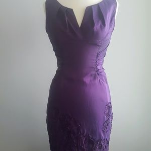 Adrianna Papell Eggplant cocktail dress
