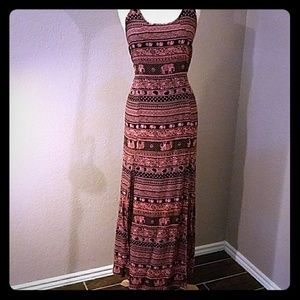 Ethnic print long dress