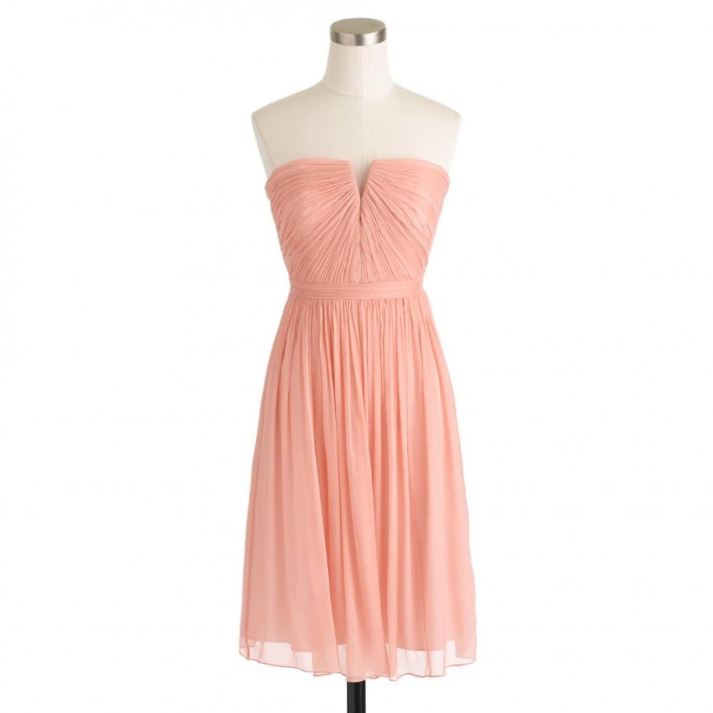 Jcrew strapless chiffon dress. Needs to be steamed