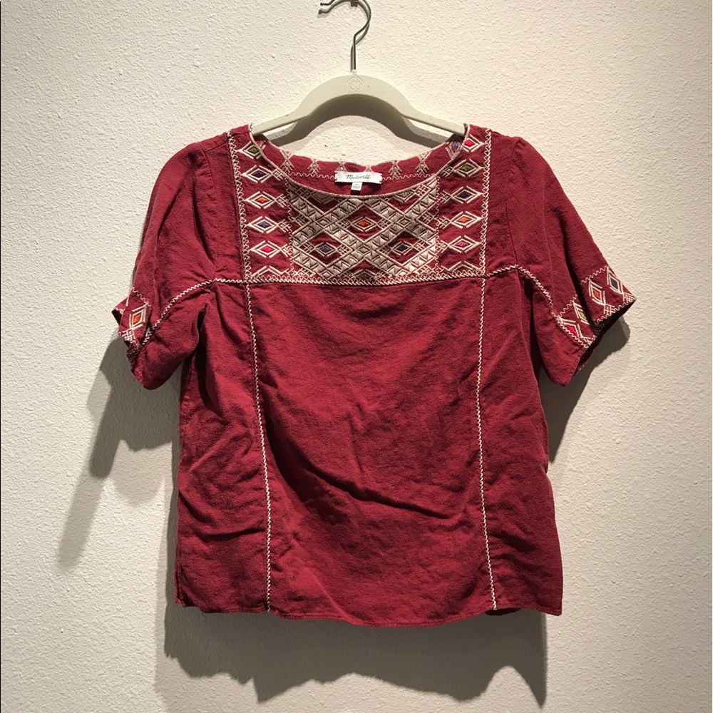 Madewell embroidered top