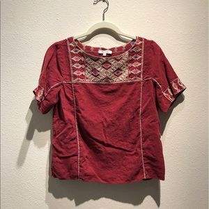 Madewell embroidered top