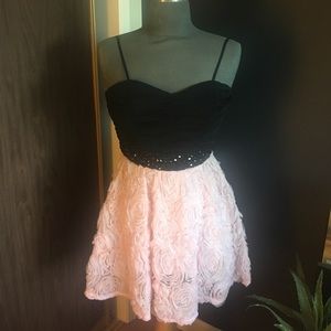 NEW WITH TAGS Two toned black and pink party dress