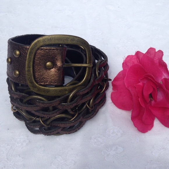 🌹Chain Ring Copper Fashion Belt - Picture 2 of 8
