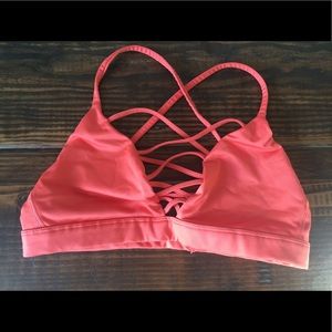 Coral front Victoria secret sports bra