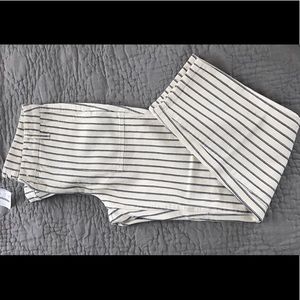 J. Crew navy and cream striped cargo pant Size 4