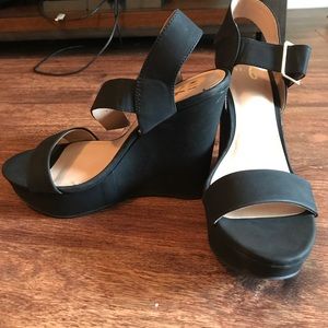 Black wedges. Worn once
