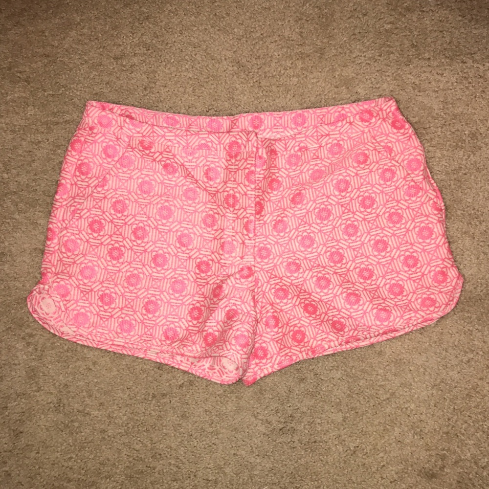 Cute Pink Floral Shorts