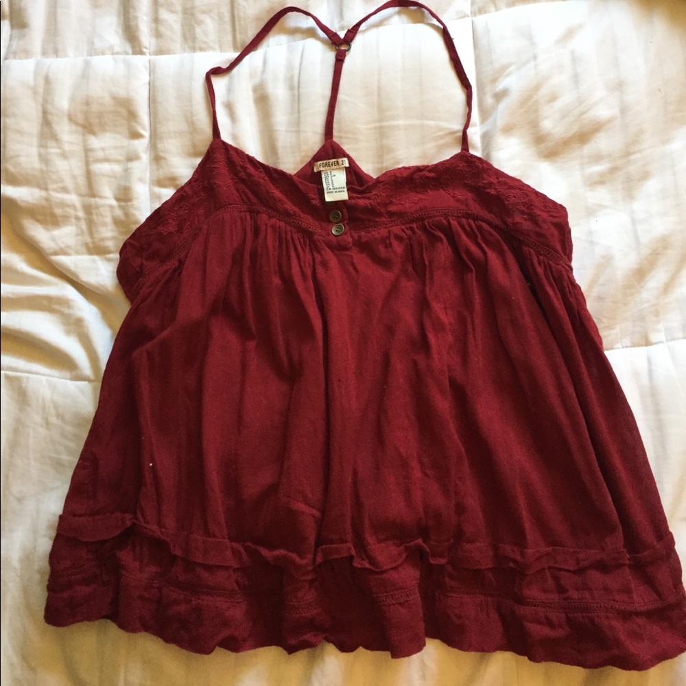 Red tank top