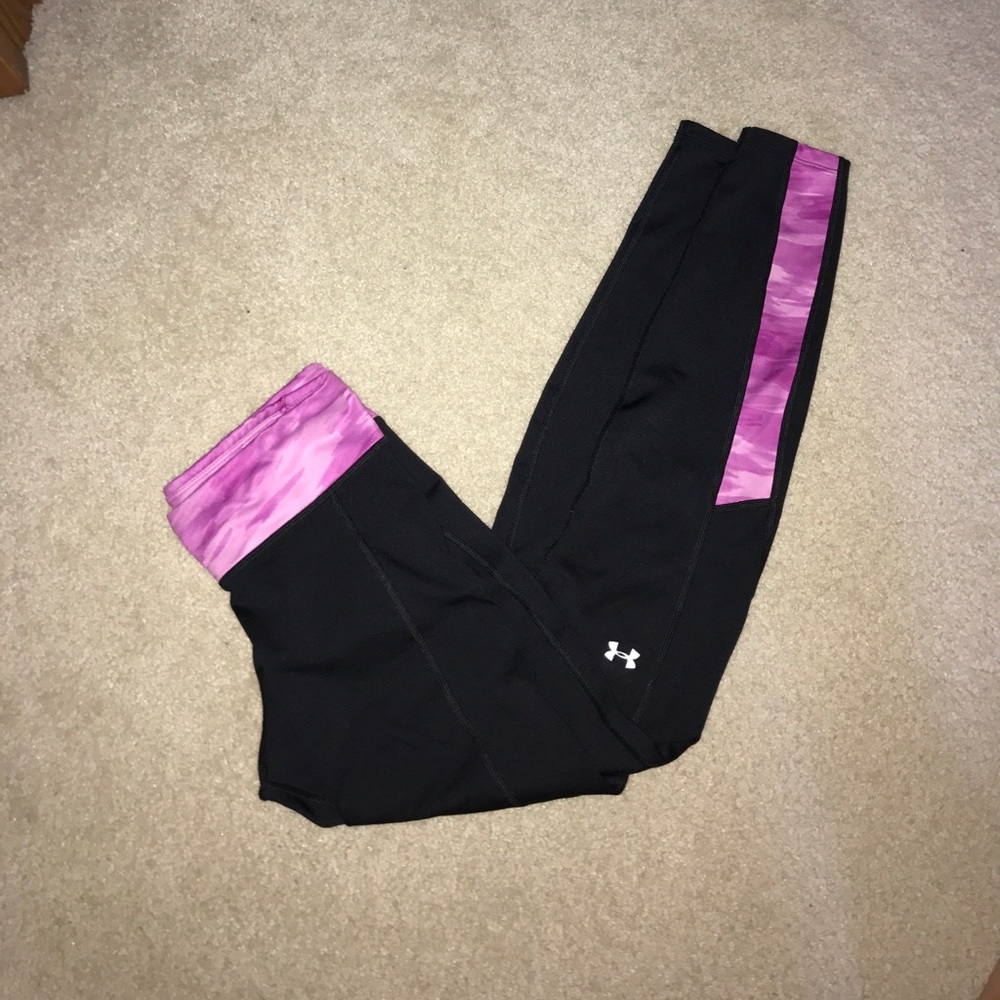 Under Armour Purple and Black Leggings