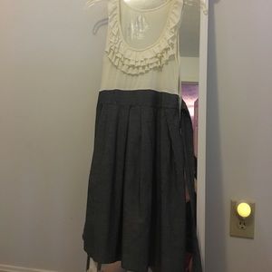 Cute white ruffle dress!