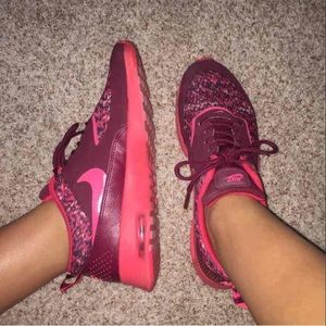 Red Nike air max sneakers