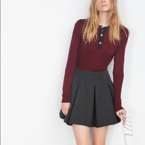 Zara Dresses & Skirts - 😍😍😍ZARA GREY PLEATED CIRCLE SKIRT!😍