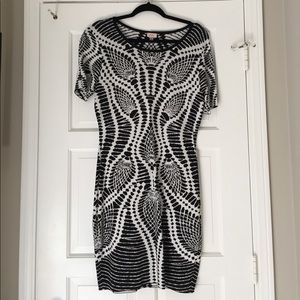 Black and white body con dress