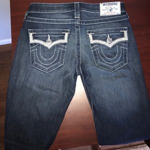 True Religion Rhinestoned Jeans -- worn once!