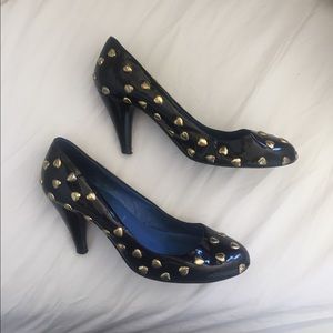 Jeffrey Campbell Gold Heart Heels