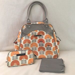 Petunia pickle bottom diaper bag AND cosmetics bag