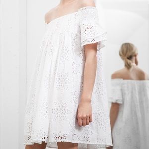 Just One Answer Dresses - JOA Eyelit Lace Off The Shoulder Dress Just One Answer Dresses - JOA Eyelit Lace Off The Shoulder Dress