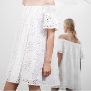 Just One Answer Dresses - JOA Eyelit Lace Off The Shoulder Dress Just One Answer Dresses - JOA Eyelit Lace Off The Shoulder Dress
