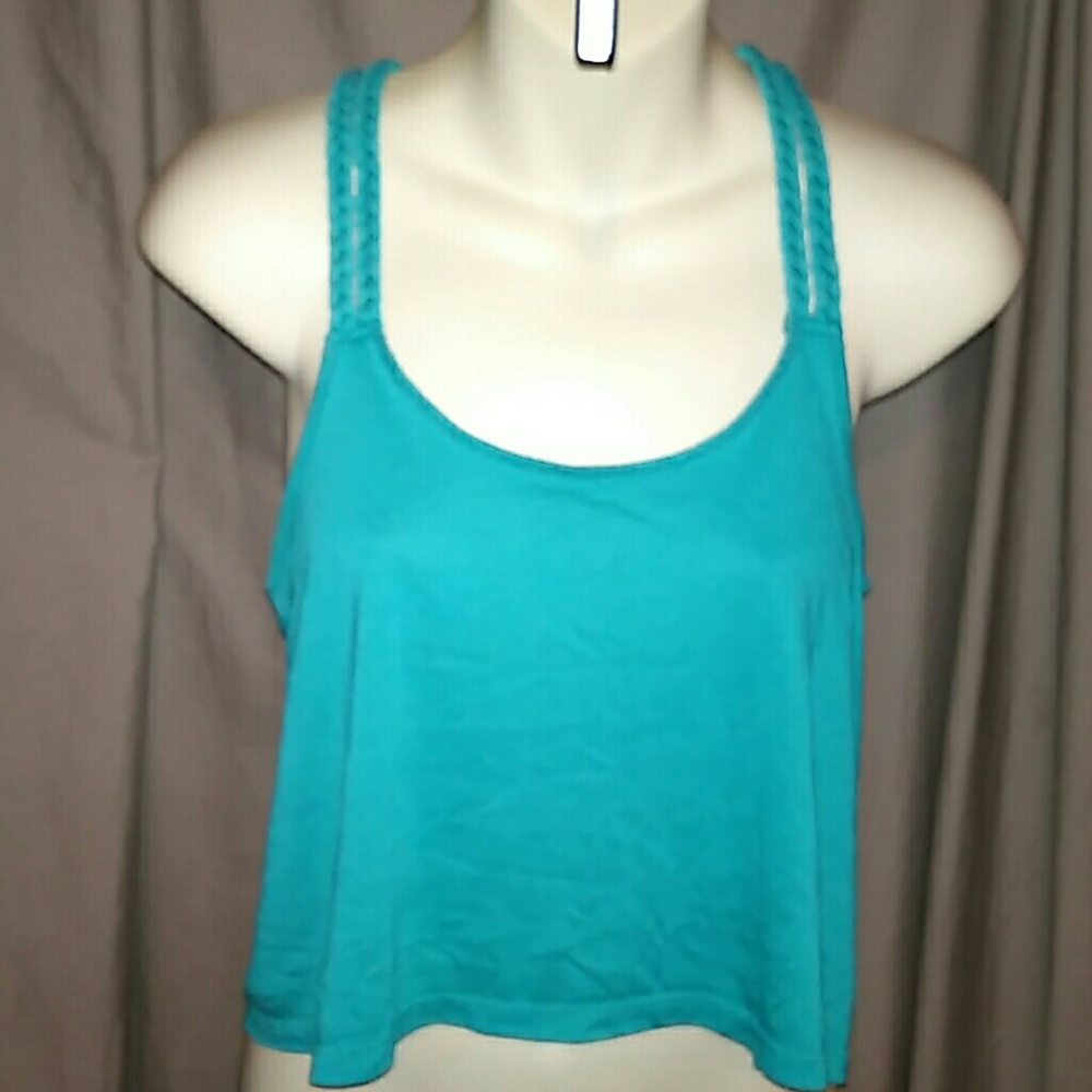 NWOT braided  strap crop top.