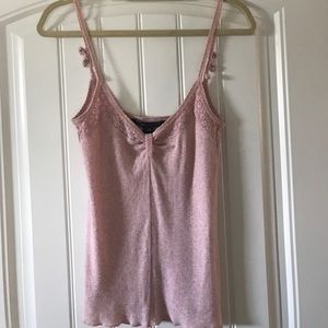 Marc by Marc Jacobs heather pink top w/ eyelet
