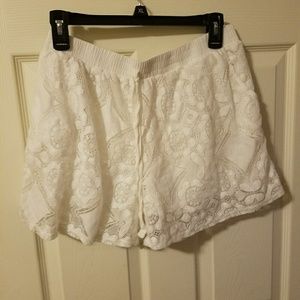 White Lace Shorts