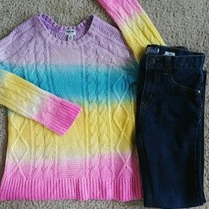 OshKosh Jeans & RUUM Sweater Size 8