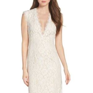 Illusion Lace Column Gown AIDAN BY AIDAN MATTOX