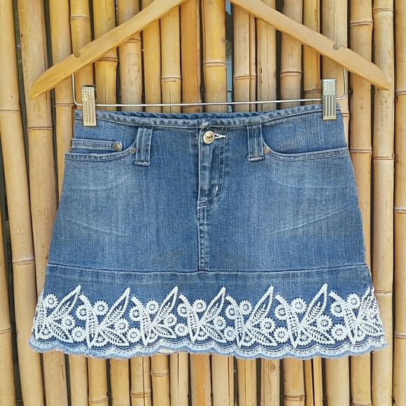 Candie's Dresses & Skirts - 🛍2/$25
Denim & White Lace Mini Skirt