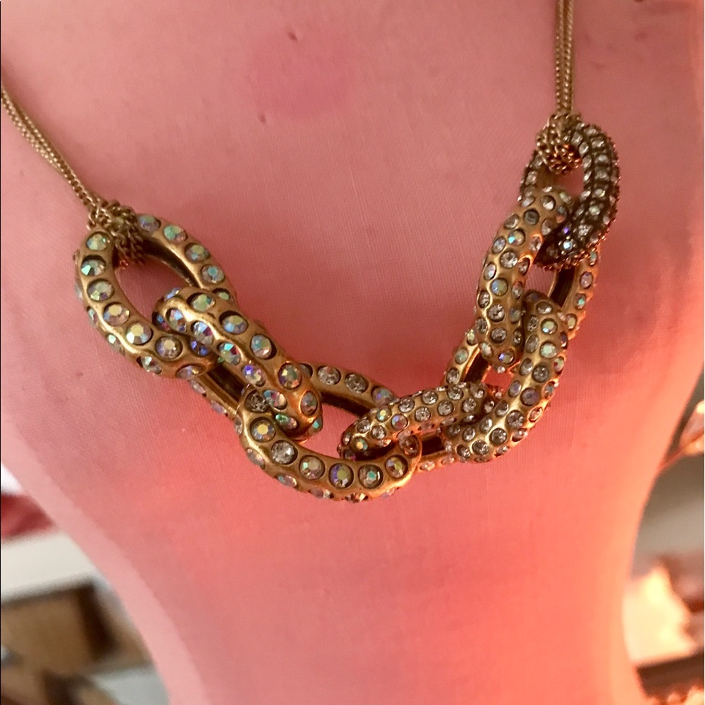 J. Crew Pave Chain Link Necklace