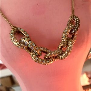 J. Crew Pave Chain Link Necklace