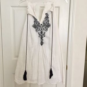 White dress with floral detailing!