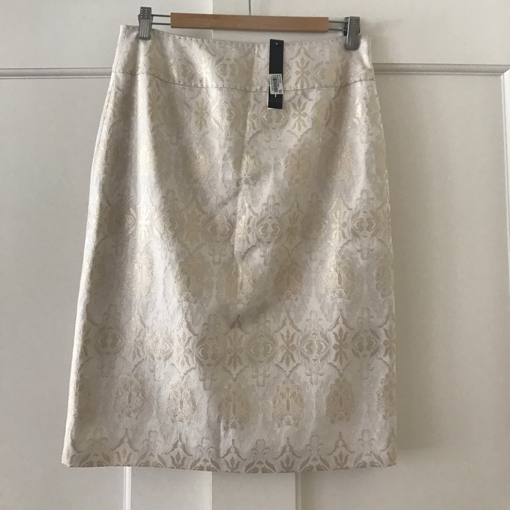 New tahari gold pencil skirt