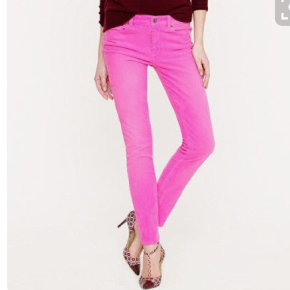 J. Crew Factory Denim - NWT J Crew neon pink toothpick ankle jeans