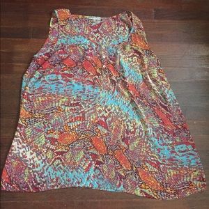 Daniel Rainn Multicolor Sheer Tank 3X