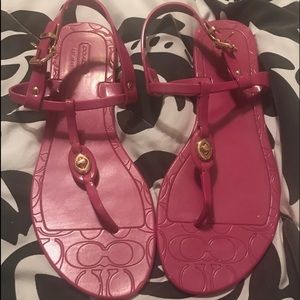 Coach Pink Sandals-Like New