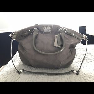 Coach Madison Op Art Lindsey Satchel Grey