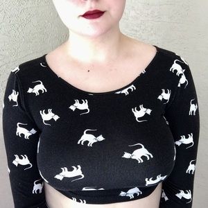 Forever 21 Cat Crop Top