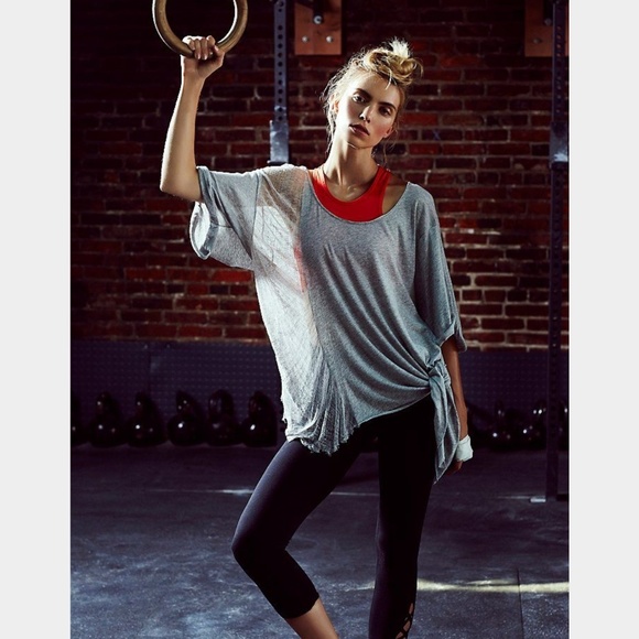 Free People Tops - SOLD OUT***NWT, Free People shredded tee in grey.