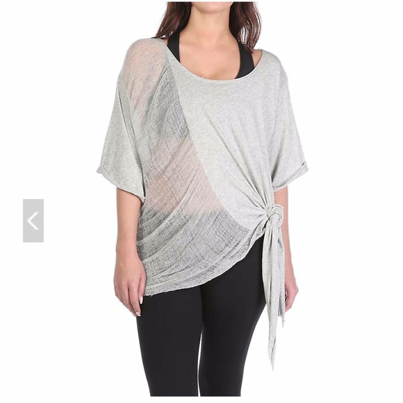 SOLD OUT***NWT, Free People shredded tee in grey. - Picture 3 of 6