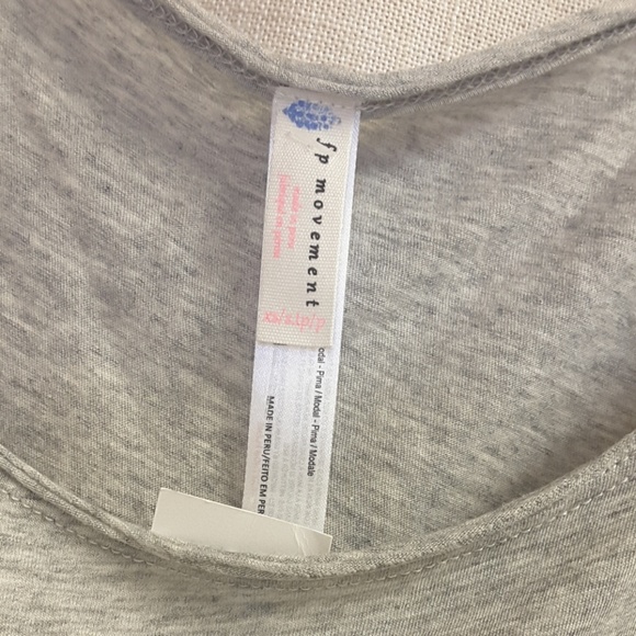 SOLD OUT***NWT, Free People shredded tee in grey. - Picture 6 of 6