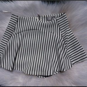 LF Rumor Boutique Striped Panel Skirt