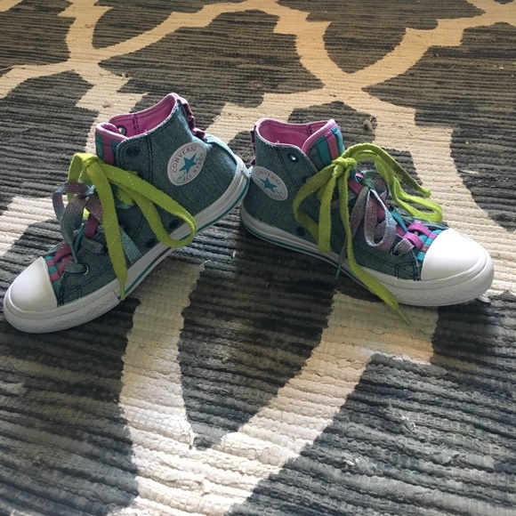 multicolor high top converse