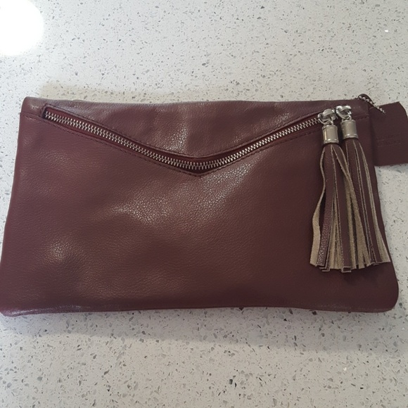 GENUINE LEATHER Clutch Purse with Optional Straps - Picture 2 of 8