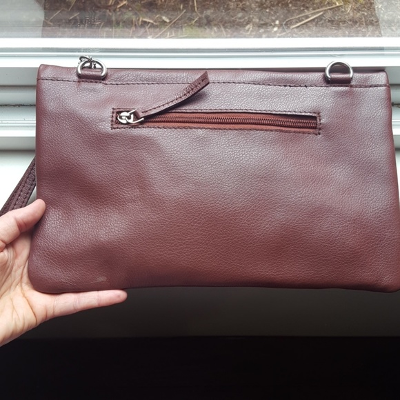 GENUINE LEATHER Clutch Purse with Optional Straps - Picture 6 of 8