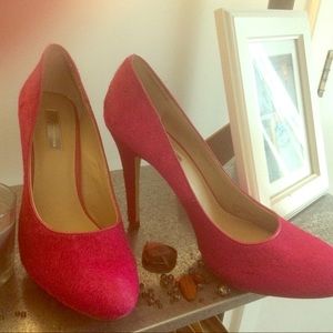 Pink Fur Three-inch Heel