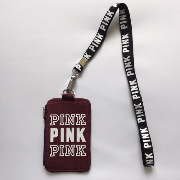 PINK Victoria's Secret Accessories - $20💋Last One - New Maroon VS Love Pink ID Lanyard