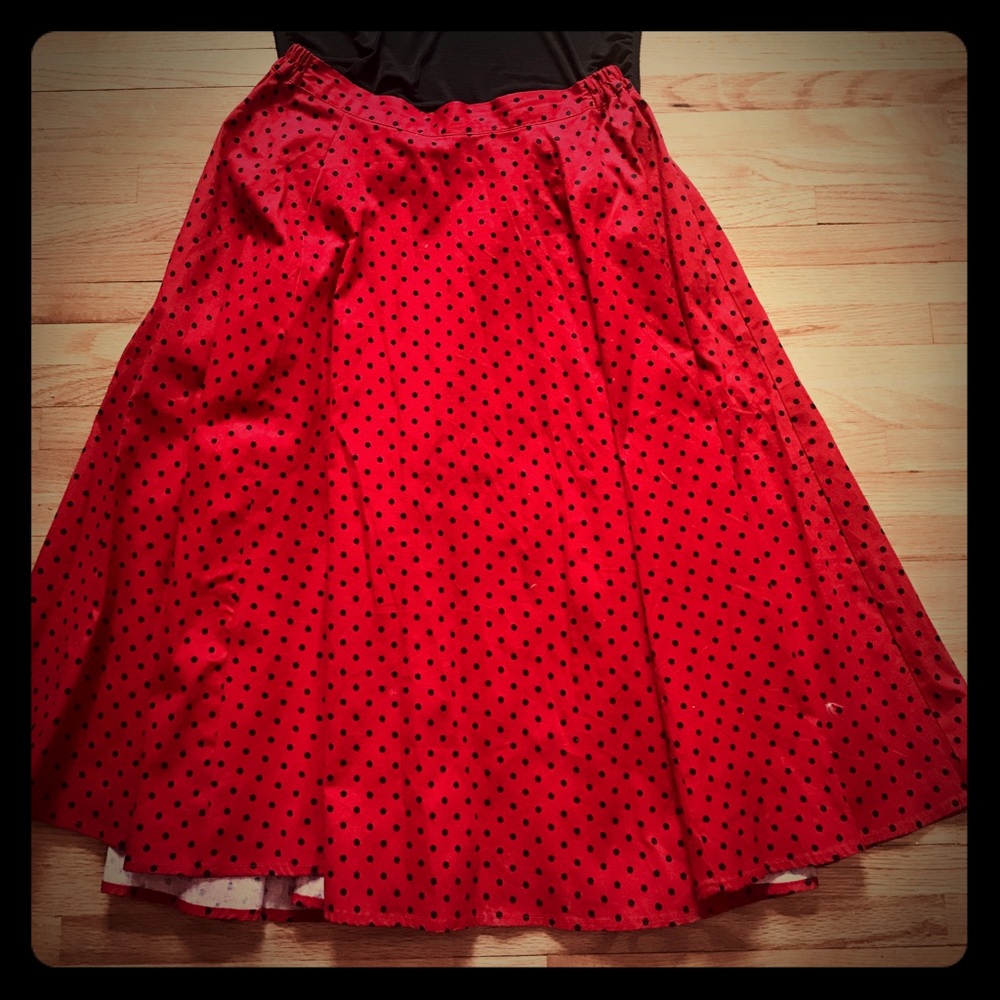 Hearts and Roses Modcloth Midi Skirt