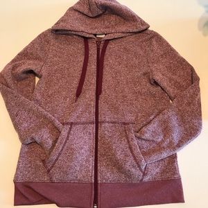 Burgundy Zip Up Hoodie