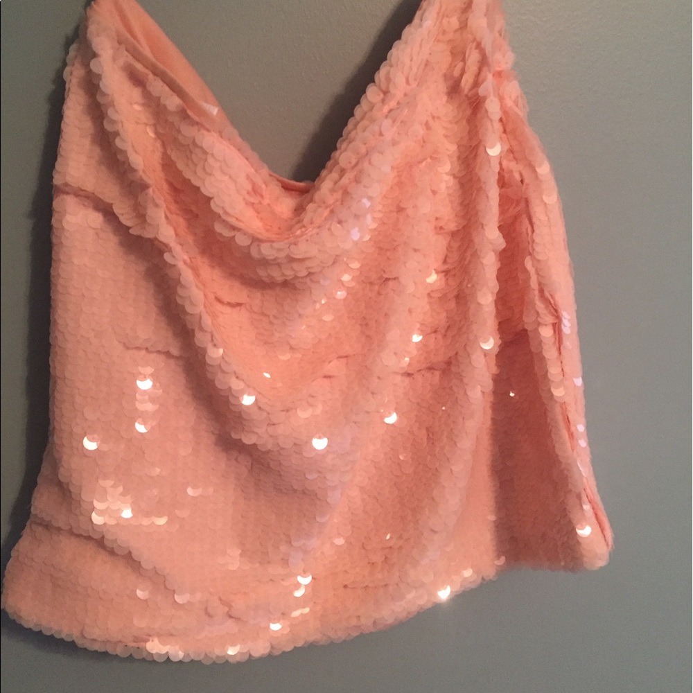 Sequence peach skirt