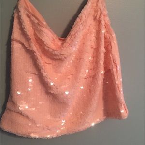 Sequence peach skirt